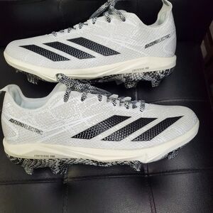 Adidas Adizero Electric 2.0 Baseball Cleat VWhite Snakeskin JR7817 Men's